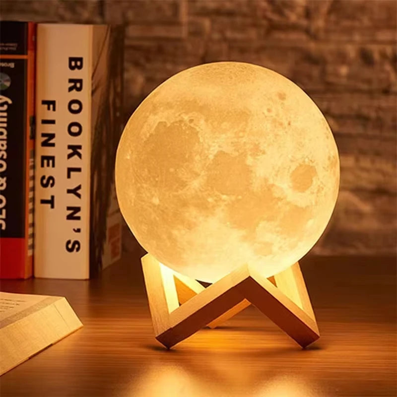 8cm Moon Lamp LED Night Light Lamp