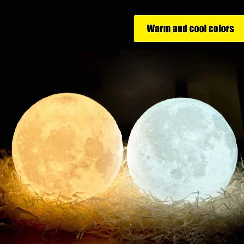 8cm Moon Lamp LED Night Light Lamp