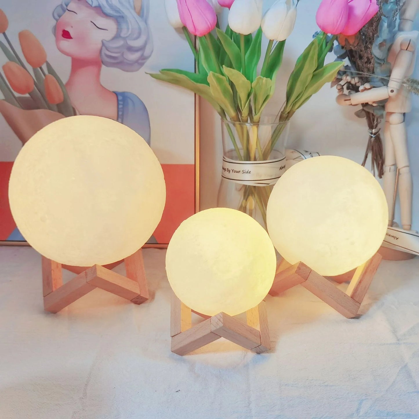 The Moon Light Desk Canvas