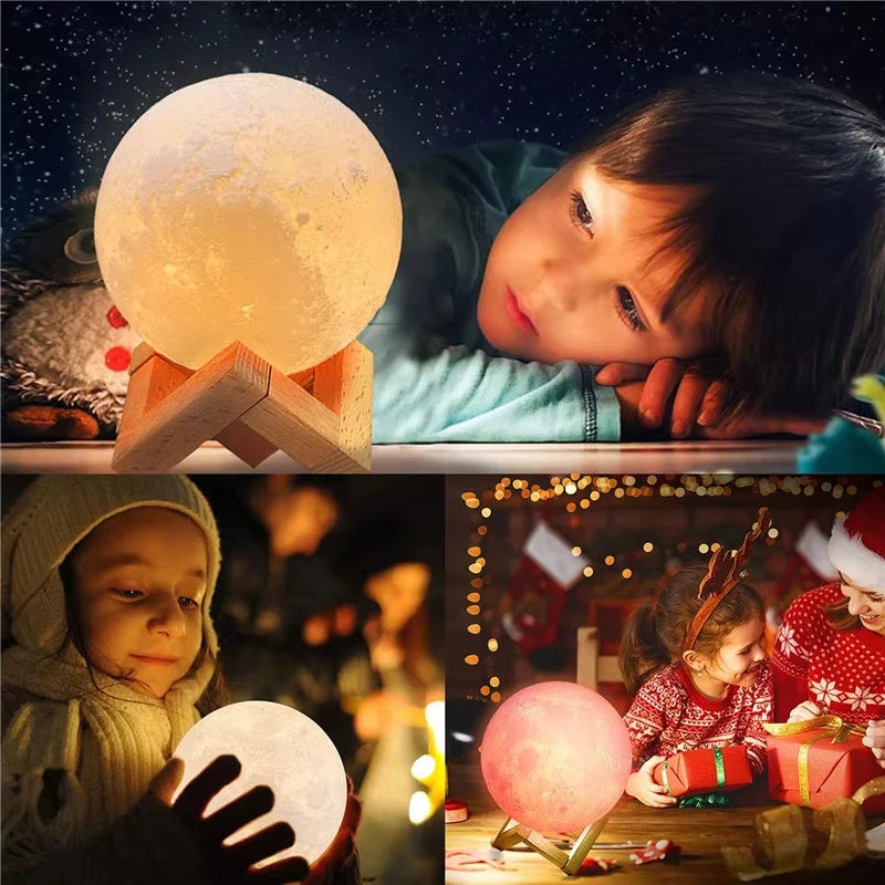 8cm Moon Lamp LED Night Light Lamp